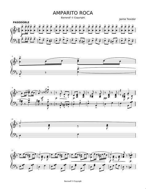Amparito Roca - Conductor Score (Full Score)